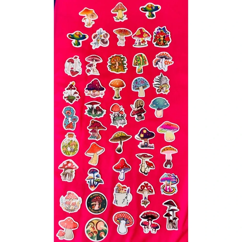 Psychedelic Mushroom Rave Stickers for Water Bottle, Laptop etc